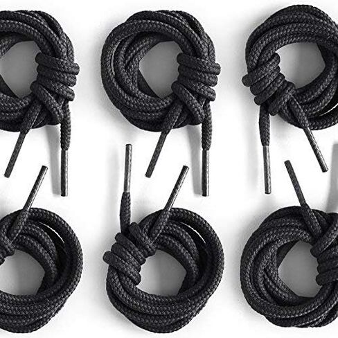 Mercury + Maia UltraBoost Round Shoe Laces for Sneakers and Boots - USA Made [2 Pair Pack] (Black, 40 inches) in Kuwait