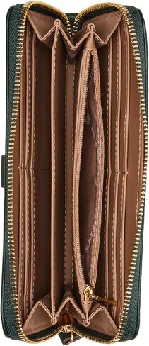 Anne Klein Round AK Zip Around Wallet, Evergreen in Kuwait