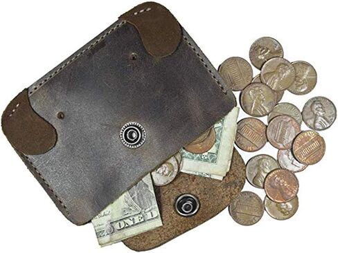 Hide & Drink, Leather Dog Wallet/Coin Pouch/Purse/Accessories/Card Holder/Cute Wallet, Handmade :: Bourbon Brown in Saudi Arabia