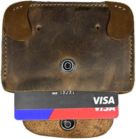 Hide & Drink, Leather Dog Wallet/Coin Pouch/Purse/Accessories/Card Holder/Cute Wallet, Handmade :: Bourbon Brown in Saudi Arabia