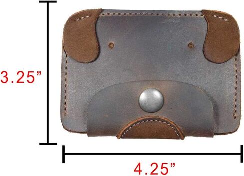 Hide & Drink, Leather Dog Wallet/Coin Pouch/Purse/Accessories/Card Holder/Cute Wallet, Handmade :: Bourbon Brown in Saudi Arabia