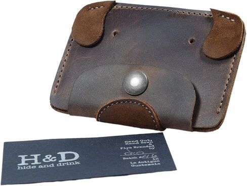Hide & Drink, Leather Dog Wallet/Coin Pouch/Purse/Accessories/Card Holder/Cute Wallet, Handmade :: Bourbon Brown in Saudi Arabia