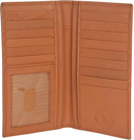 New Men's Leather Long Wallet Pockets Id Card Clutch Bifold Purse in Saudi Arabia