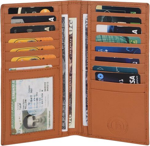 New Men's Leather Long Wallet Pockets Id Card Clutch Bifold Purse in Saudi Arabia