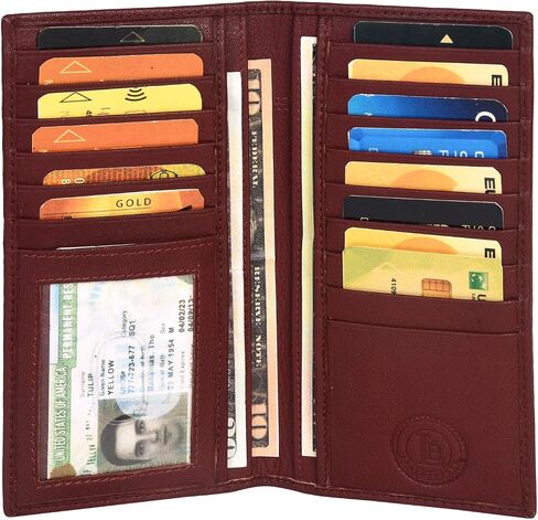 New Men's Leather Long Wallet Pockets Id Card Clutch Bifold Purse in Saudi Arabia