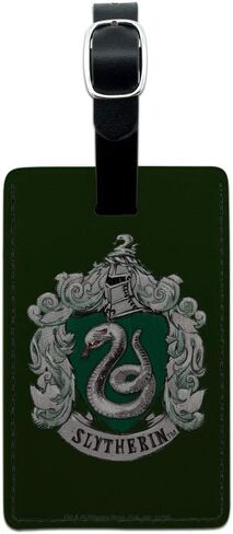 Harry Potter Slytherin Painted Crest Rectangle Leather Luggage Card ID Tag in Saudi Arabia