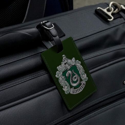 Harry Potter Slytherin Painted Crest Rectangle Leather Luggage Card ID Tag in Saudi Arabia