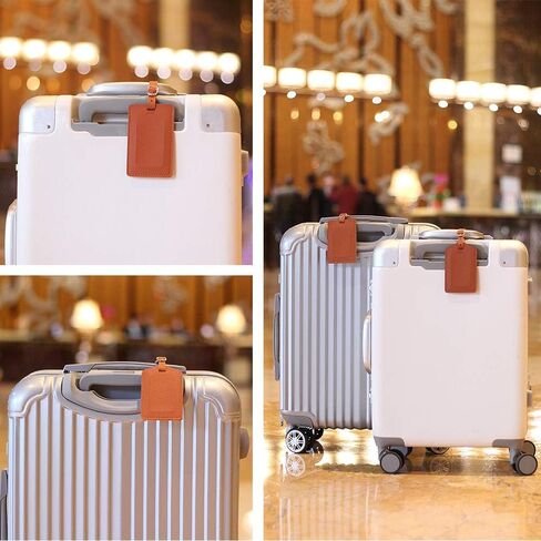 علامات الأمتعة Vigorport مع بطاقة هوية الاسم، 4 عبوات من الجلد و3 عبوات من السيليكون، أفضل ملحقات السفر لتحديد الأمتعة/الحقيبة in Kuwait