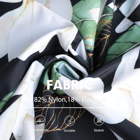 ملابس سباحة نسائية متواضعة من قطعة واحدة من ECUPPER مقاس كبير لباس سباحة متجنب للتحكم في البطن بدلة استحمام على شكل زهور مع شورت in Kuwait