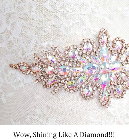 Pardecor حزام كريستال الزفاف حجر الراين زين بريق أحزمة فستان الزفاف مطرز وشاح الزفاف حزام الزفاف حزام الزفاف... in Kuwait