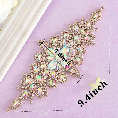 Pardecor حزام كريستال الزفاف حجر الراين زين بريق أحزمة فستان الزفاف مطرز وشاح الزفاف حزام الزفاف حزام الزفاف... in Kuwait