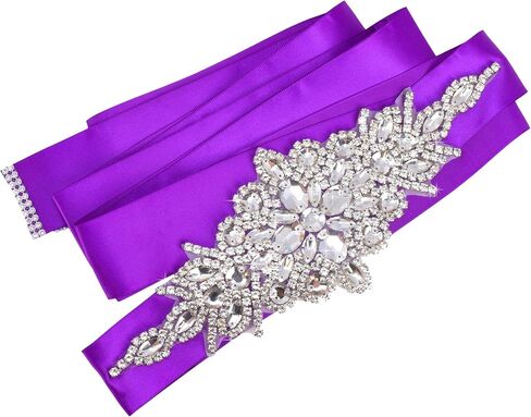 Mandala Crafts Wedding Dress Belt - Bridal Belt for Women Wedding Gown - Bridal Rhinestone Belts for Dresses in Saudi Arabia
