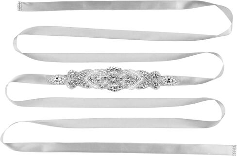 Mandala Crafts Wedding Dress Belt - Bridal Belt for Women Wedding Gown - Bridal Rhinestone Belts for Dresses in Saudi Arabia