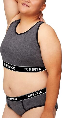 حمالة صدر TomboyX Racerback، حمالة صدر قطنية مريحة للنساء، لاسلكية بدون حشوة منخفضة التأثير، (3XS-6X) in Kuwait