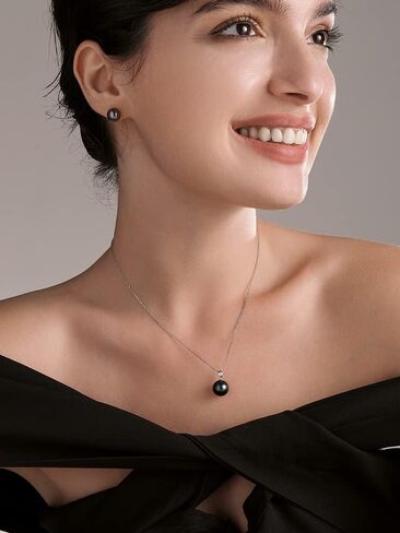 NONNYL Gifts for Wife Anniversary Pearl Necklace for Women- Handpicked Nature Tahitian Black Pearls- Gifts for Mom Girlfriend Her - Birthday Christmas Mothers Day Valentine's Day Jewelry Gifts in Saudi Arabia