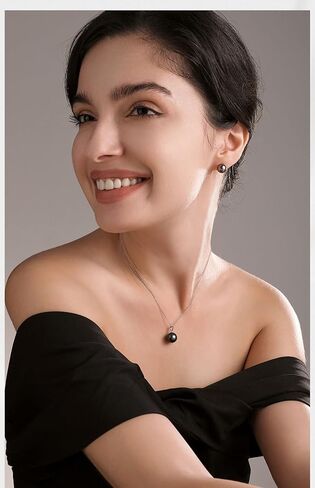 NONNYL Gifts for Wife Anniversary Pearl Necklace for Women- Handpicked Nature Tahitian Black Pearls- Gifts for Mom Girlfriend Her - Birthday Christmas Mothers Day Valentine's Day Jewelry Gifts in Saudi Arabia