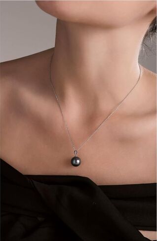 NONNYL Gifts for Wife Anniversary Pearl Necklace for Women- Handpicked Nature Tahitian Black Pearls- Gifts for Mom Girlfriend Her - Birthday Christmas Mothers Day Valentine's Day Jewelry Gifts in Saudi Arabia