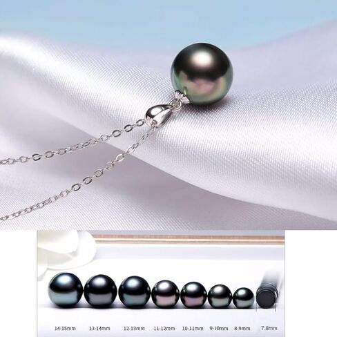 NONNYL Gifts for Wife Anniversary Pearl Necklace for Women- Handpicked Nature Tahitian Black Pearls- Gifts for Mom Girlfriend Her - Birthday Christmas Mothers Day Valentine's Day Jewelry Gifts in Saudi Arabia