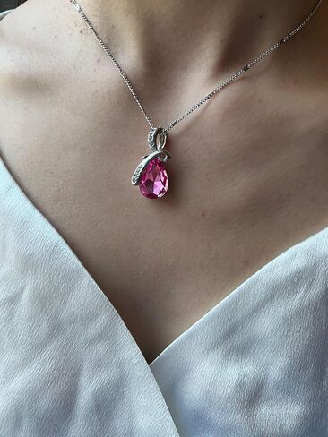 Txibikn 4 Pieces Fashion Teardrop Crystal Rhinstone Pendent Necklace Earring Bracelet Jewelry Set for Women Lady Wedding Birthday Party Prom Gifts in Saudi Arabia
