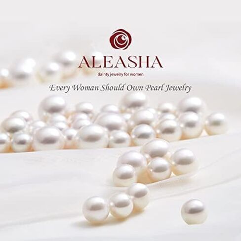 Aleasha 8mm 10mm Faux Pearl Necklace Earrings Set for Women White Black Round Glass Pearl Wedding Jewelry Gifts in Saudi Arabia