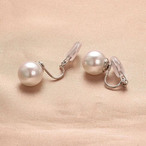 Aleasha 8mm 10mm Faux Pearl Necklace Earrings Set for Women White Black Round Glass Pearl Wedding Jewelry Gifts in Saudi Arabia