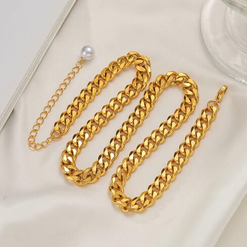 ياربياني الكوبي ربط سلسلة قلادة للنساء سلسلة القلائد للنساء الذهب القلائد العصرية قلادة ذهبية للنساء القلائد الارتباط الكوبي للنساء العصرية in Kuwait