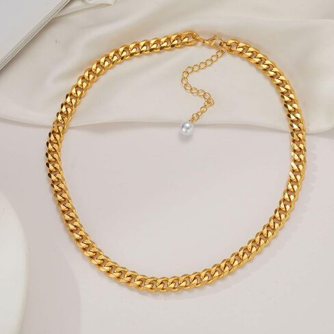 ياربياني الكوبي ربط سلسلة قلادة للنساء سلسلة القلائد للنساء الذهب القلائد العصرية قلادة ذهبية للنساء القلائد الارتباط الكوبي للنساء العصرية in Kuwait