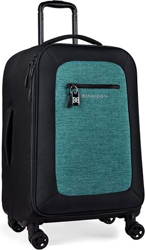 نصف الكرة الشيرباني، حقيبة سفر جانبية ناعمة مقاس 26 بوصة، حقيبة سفر متينة، حقائب بعجلات، حقيبة سفر خفيفة الوزن، حقيبة سفر (أزرق مخضر) in Kuwait