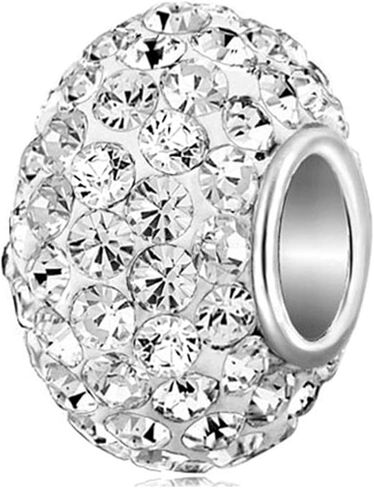 SBI Jewelry Women Girls Birthstone Spacer Charm for Bracelets Crystal Bead Charm Birthday Gift in Saudi Arabia