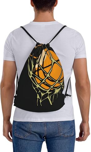 DnbdxhHU Basketball Drawstring Backpack Fashion Travel Bag Sports Gym Sack for Teen Mens Boys One Size 1044 in Saudi Arabia