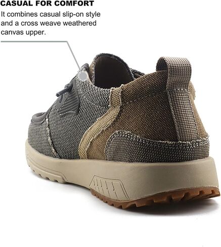 UPIShi Men's Slip On Arch Support Loafers Comfortable Light-Weight Orthopedic Casual Shoes for Plantar Fasciitis Walking Canvas Sneakers in Saudi Arabia