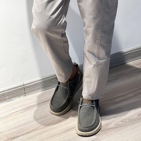 UPIShi Men's Slip On Arch Support Loafers Comfortable Light-Weight Orthopedic Casual Shoes for Plantar Fasciitis Walking Canvas Sneakers in Saudi Arabia