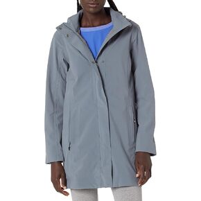 Cutter & Buck Women's Ld Hooded Shell Waterproof and Wind Resistant Long Jacket