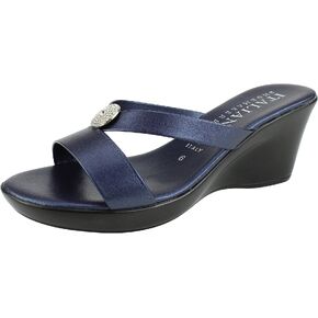 ITALIAN Shoemakers Besy Women's Wedge Moderate Height Band Sandal