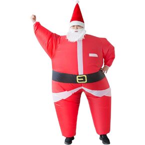 Inflatable Christmas Santa Claus Costume Unisex Adult Xmas Inflatable Funny Festive Suit Blow Up in Kuwait