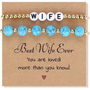 USANGERS Beaded Bracelets Set for Women Teen Girls, Unique Gifts for Her Mom Daughter Sister Friend Wife Grandma on Christmas Birthday Anniversary Valentines Mothers Day Jewelry