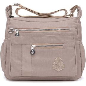 SHIFANQI Crossbody Bag for Women, Multi Pockets Waterproof Nylon Shoulder Handbag,Crossbody Purse,Lightweight Pocketbooks