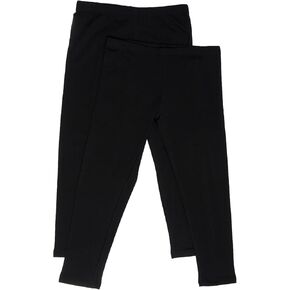 عبوة من قطعتين من بنطال كابري قطني أساسي للنساء من Zenana مقاس كبير أسود، in Kuwait