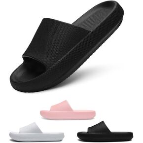 BOEBAL Cloud Slides for Women Slippers Shower Shoes Women's Sandals Bubble Slides for Men Non-Slip Cushioned Thick Sole Dorm Room Essentials
