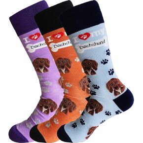 Sock Society I Love Dogs Unisex Men Women Fun Dress Casual Pattern Crew Funny Socks (3-pack) in Saudi Arabia