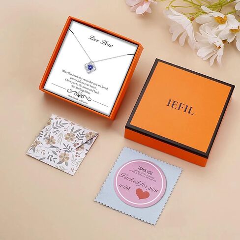Iefil Birthstone Necklace and Birthstone Earrings Set in Saudi Arabia