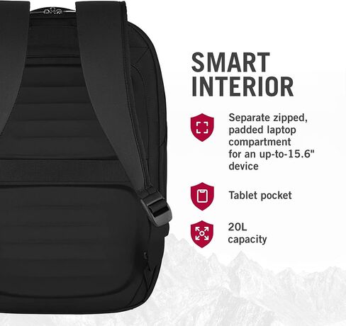 Victorinox Crosslight City 15-Inch Laptop Backpack in Black in Saudi Arabia