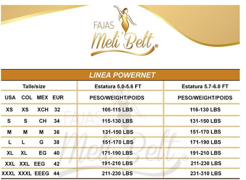 حزام Fajas MeliBelt 5012 - قصير - مشكل الجسم POWERNET للنساء كولومبيانا (XL، كاكاو) in Saudi Arabia