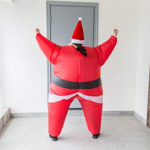 نفخ عيد الميلاد سانتا كلوز زي للجنسين الكبار عيد الميلاد نفخ بدلة احتفالية مضحكة تفجير in Kuwait