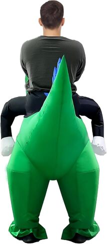 زي ديناصور قابل للنفخ في Gardentime للبالغين، أزياء تي ريكس للهالوين للنساء والرجال، بدلة دينو مضحكة لحفلات الهالوين التنكرية in Kuwait