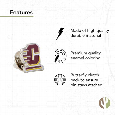 Central Michigan University Lapel Pins CMU Chippewas University College Logo Enamel Made of Metal (Pin A) in Saudi Arabia