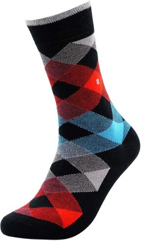 anatolian Colorful Crew Socks for MEN WOMEN - Natural Silken Soft Seamless Casual or Dress Socks (Interference) in Saudi Arabia