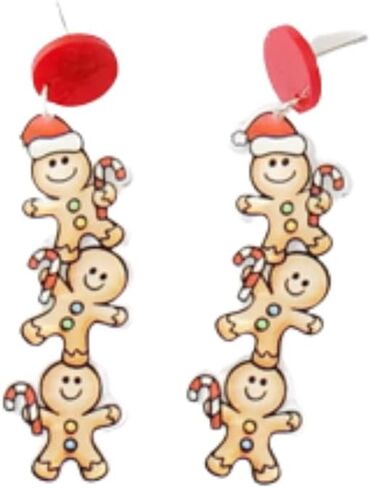 Acrylic Christmas Earring Thanksgiving Fall Earrings Pumpkin Gingerbread Man Wine Cup Drop Dangle Earring for Women Girl Holiday Jewelry in Kuwait