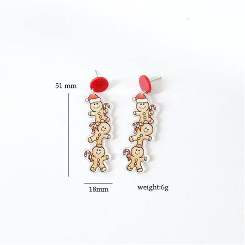 Acrylic Christmas Earring Thanksgiving Fall Earrings Pumpkin Gingerbread Man Wine Cup Drop Dangle Earring for Women Girl Holiday Jewelry in Kuwait