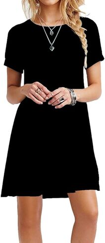 TOPONSKY المرأة الصيف قصيرة الأكمام فضفاضة المرأة التي شيرت سترة سوداء اللباس XS in Kuwait